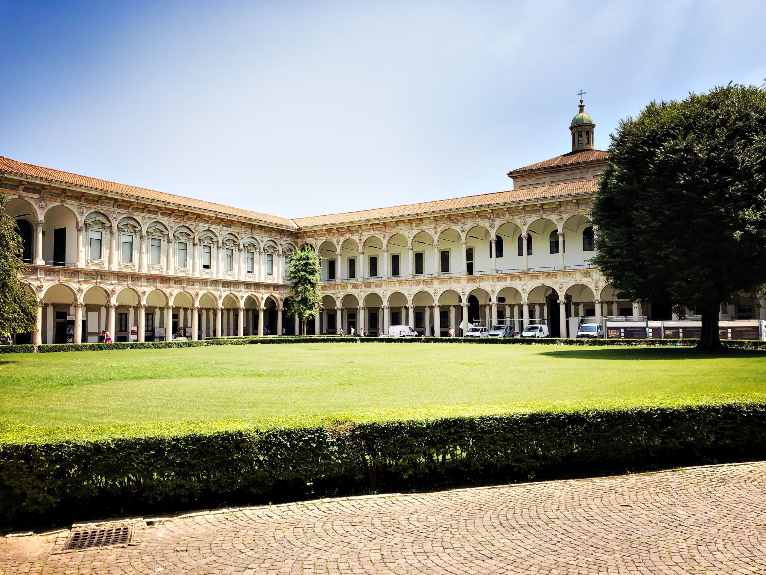 The Central Courtyard (Cortile d'Onore) of the Ca' Granda.