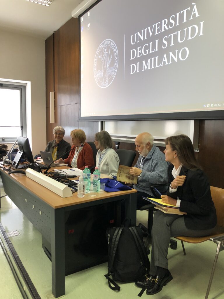 Round table: Maria Cecilia Rizzardi, Lucilla Lopriore, Stefania Nuccorini, Gianfranco Porcelli, and Silvia Minardi.