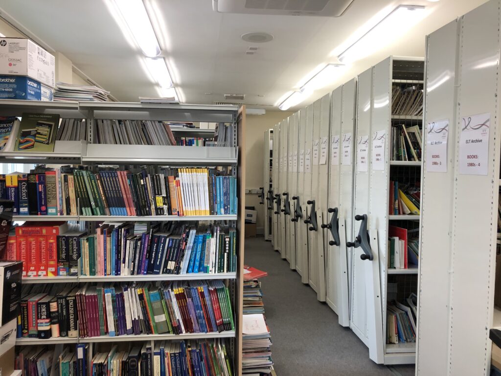 Shelves in the Warwick ELT Archive