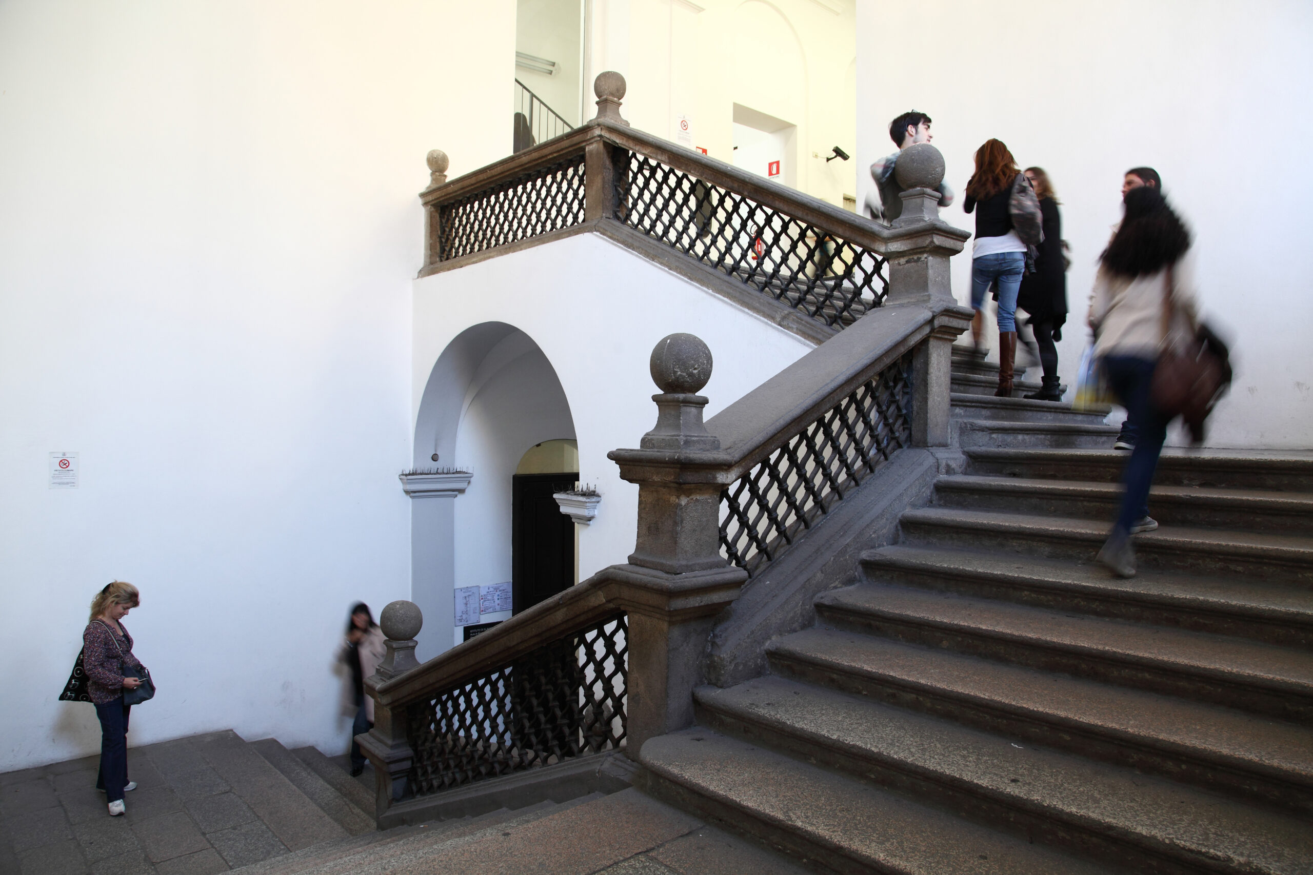 Stairs inside the Department of Languages, Literatures, Cultures and Mediations (piazza S. Alessandro).